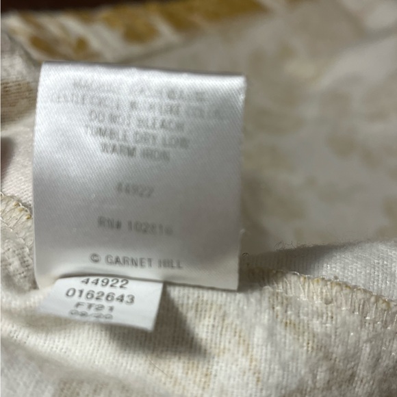 Garnet Hill Floral 100% Organic Cotton Bathrobe size M - Picture 8 of 8